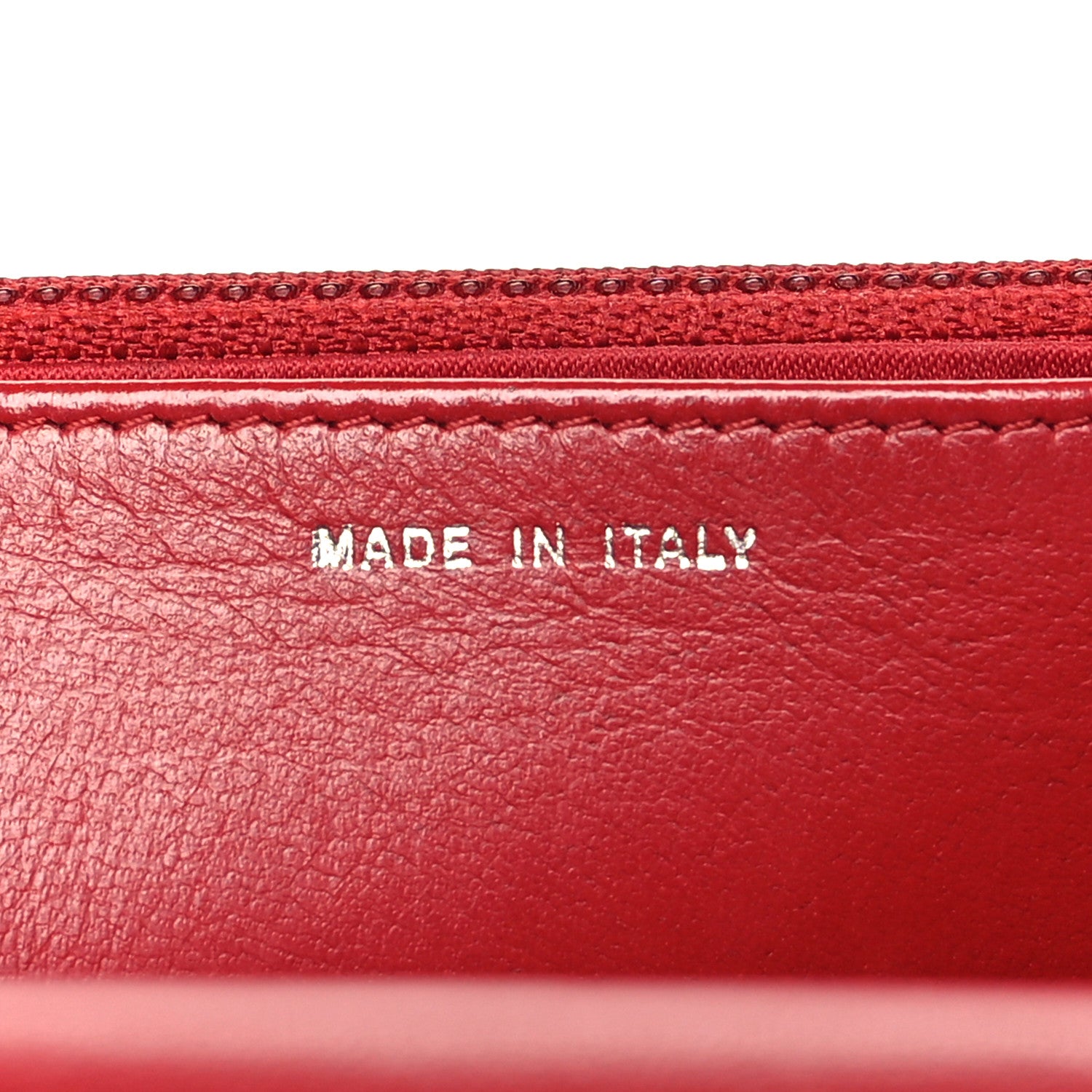 Chanel Lambskin Camellia Embossed Wallet on Chain WOC Red 7 of 11