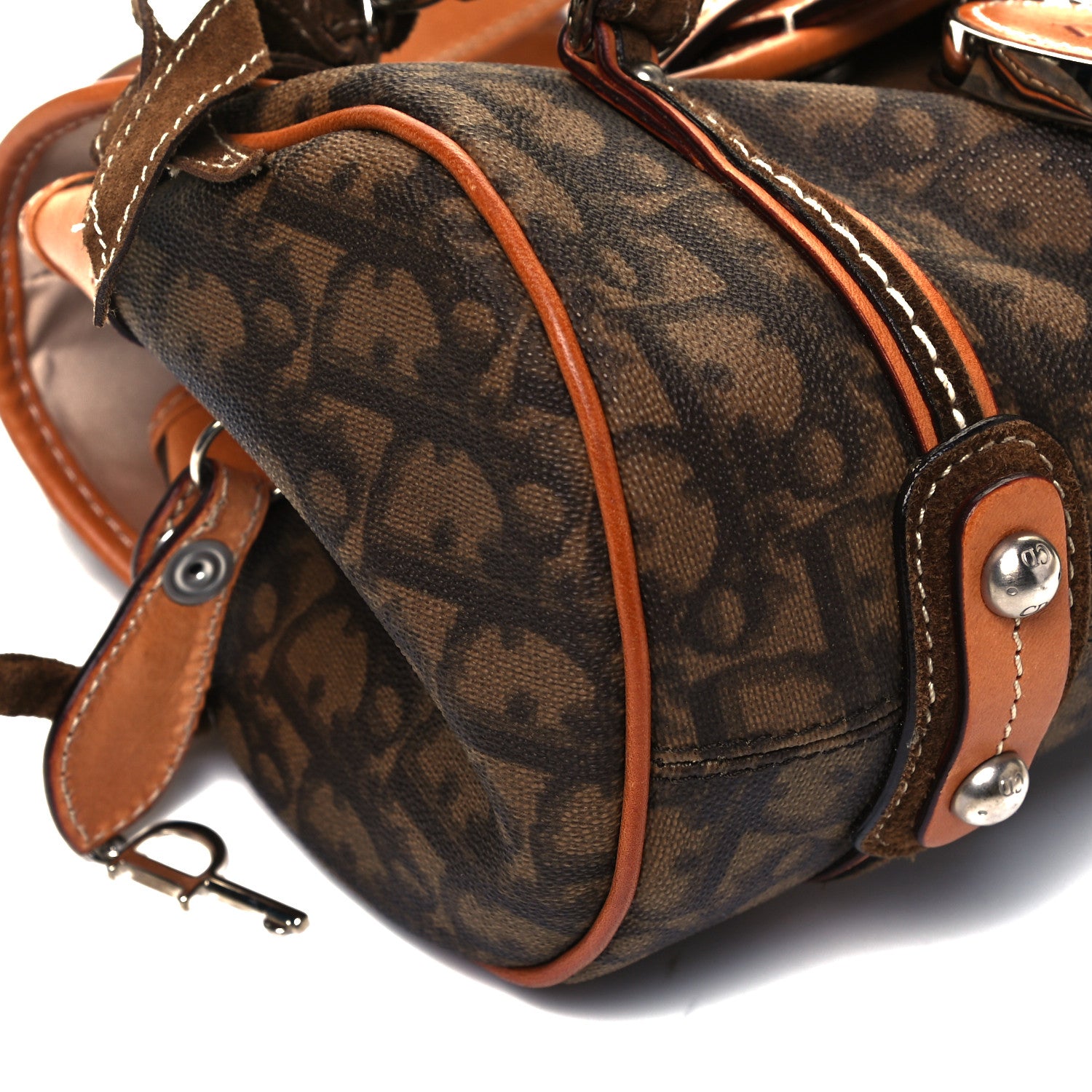 Christian Dior Monogram Romantique Trotter Flap Bag Brown 8 of 9