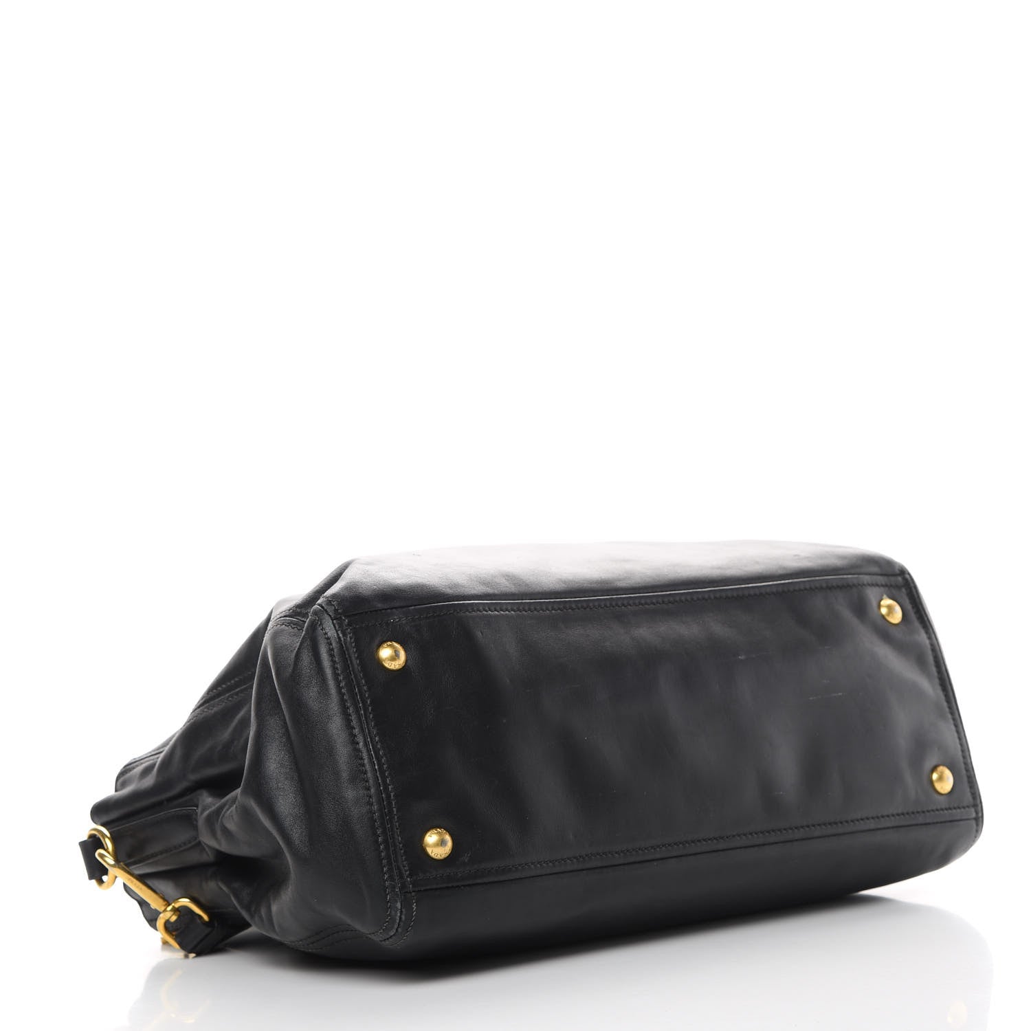 Prada Soft Calfskin Double Zip Shoulder Bag Black 4 of 19
