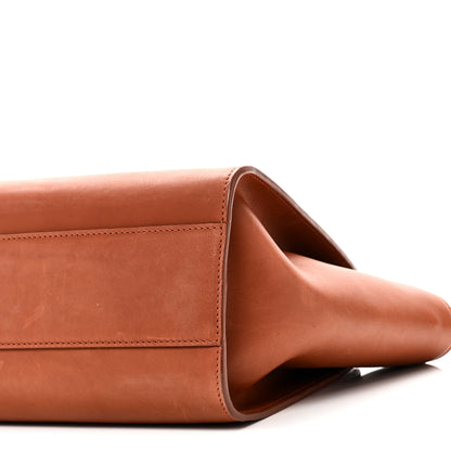 The Row Polished Saddle Calfskin Marlo 12 Tote Bag Acero 10 of 10