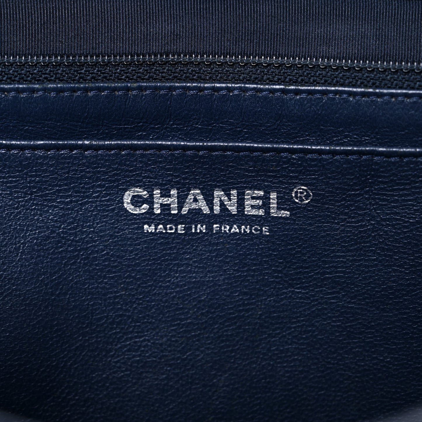 Caviar Quilted Jumbo Double Flap Navy Blue
