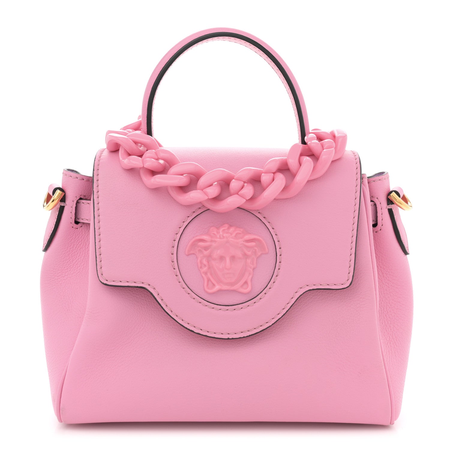 Versace Grained Calfskin Small La Medusa Top Handle Bag Pink 1 of 10