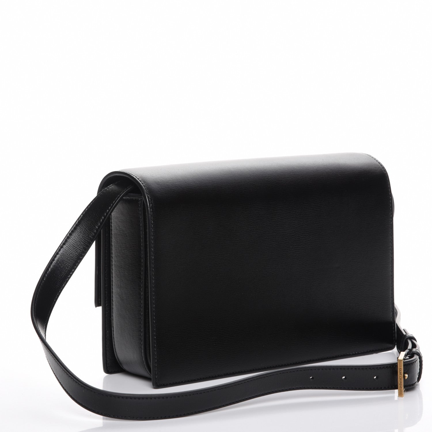 Saint Laurent Calfskin Suede Medium Bellechasse Black Beige 3 of 7