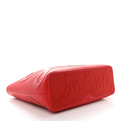 Christian Louboutin Calfskin Patent Logo Spikes East West Cabata Tote Red 5 of 12