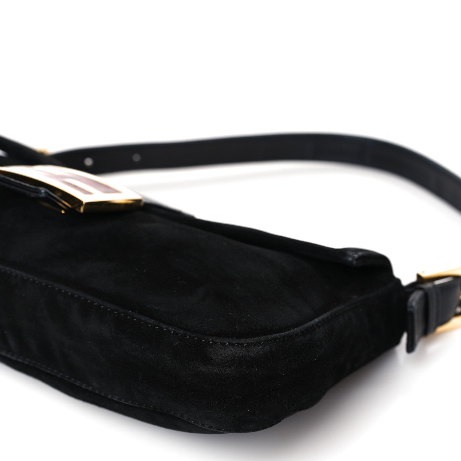 Fendi Suede Calfskin Baguette Black 8 of 10