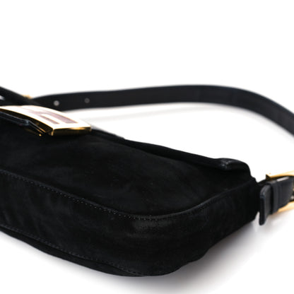 Fendi Suede Calfskin Baguette Black 8 of 10