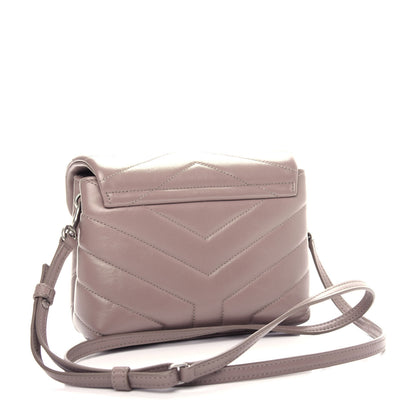 Saint Laurent Calfskin Y Quilted Monogram Toy Loulou Satchel Light Natural 3 of 12