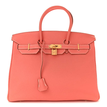 Hermes Taurillon Clemence Birkin 35 Crevette 1 of 9