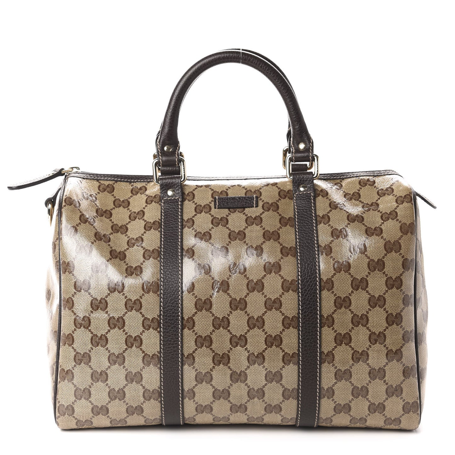 Crystal Monogram Medium Joy Boston Dark Brown