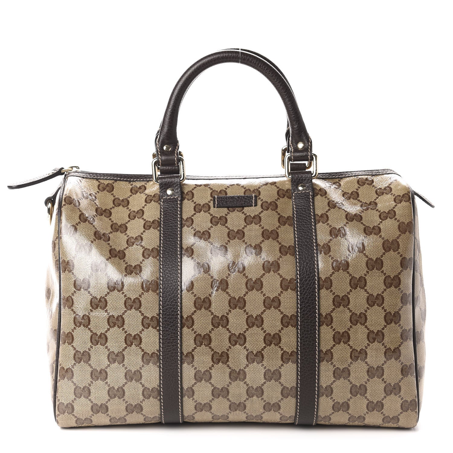 Gucci Crystal Monogram Medium Joy Boston Dark Brown 1 of 10