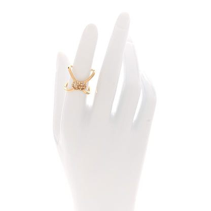 Gucci 18K Yellow Gold Diamond Running G Cross Ring 51 5.75 2 of 6