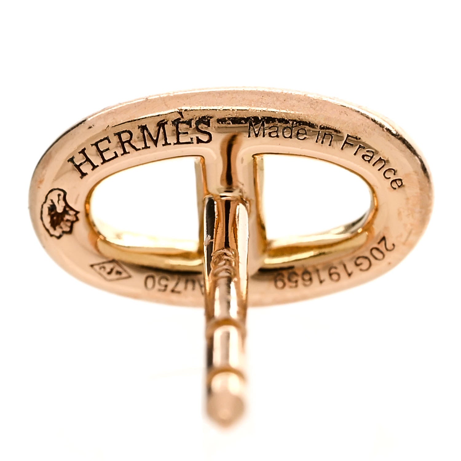 Hermes 18K Rose Gold TPM Farandole Stud Earrings 4 of 5