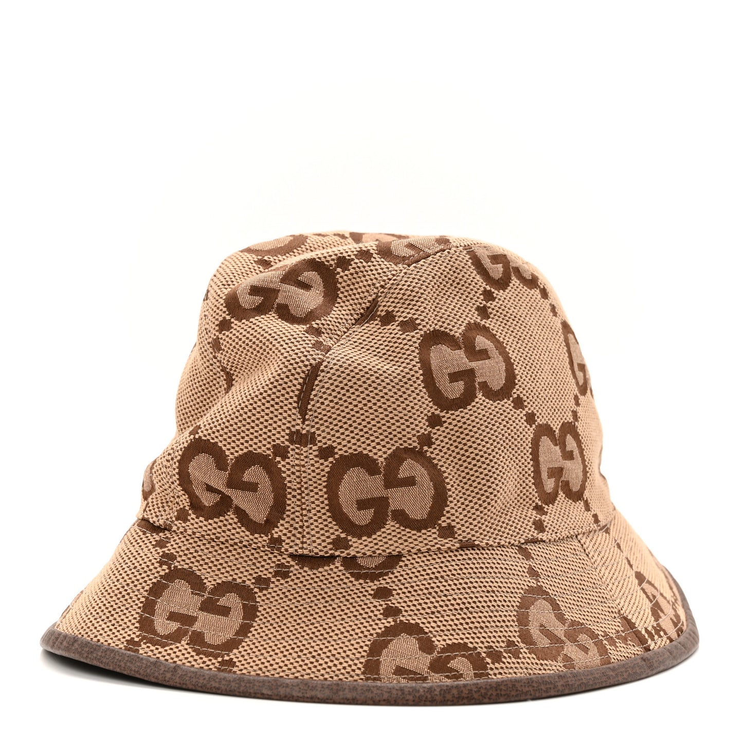 Monogram Jumbo GG Bucket Hat S Camel Ebony New Acero