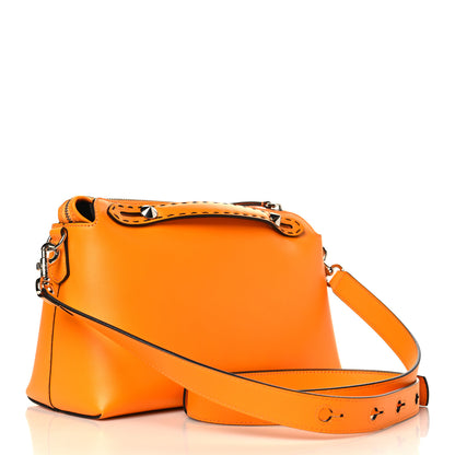 Fendi Vitello King Logo Embossed Medium By The Way Boston Bag Clementine 3 of 10