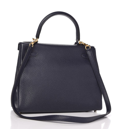 Hermes Taurillon Clemence Kelly Retourne 28 Bleu Nuit 3 of 10