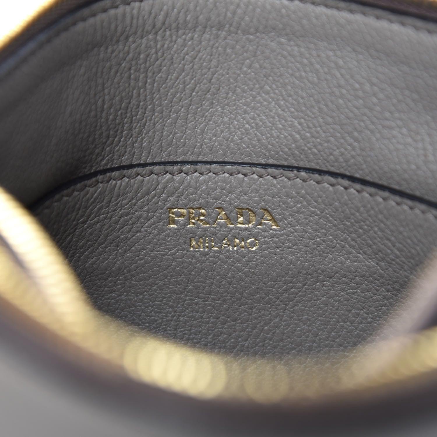 Prada Vitello Phenix Double Zip Crossbody Bag Argilla 8 of 11