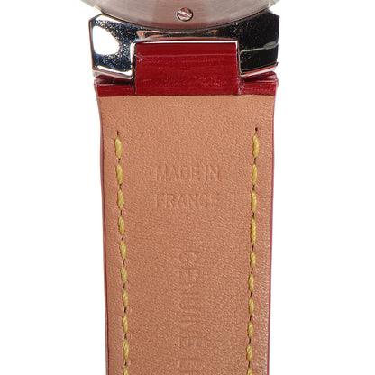 Louis Vuitton Stainless Steel Vernis Diamond 34mm Tambour Forever Quartz Watch Red 6 of 12