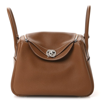 Hermes Taurillon Clemence Lindy 26 Gold 2 of 21