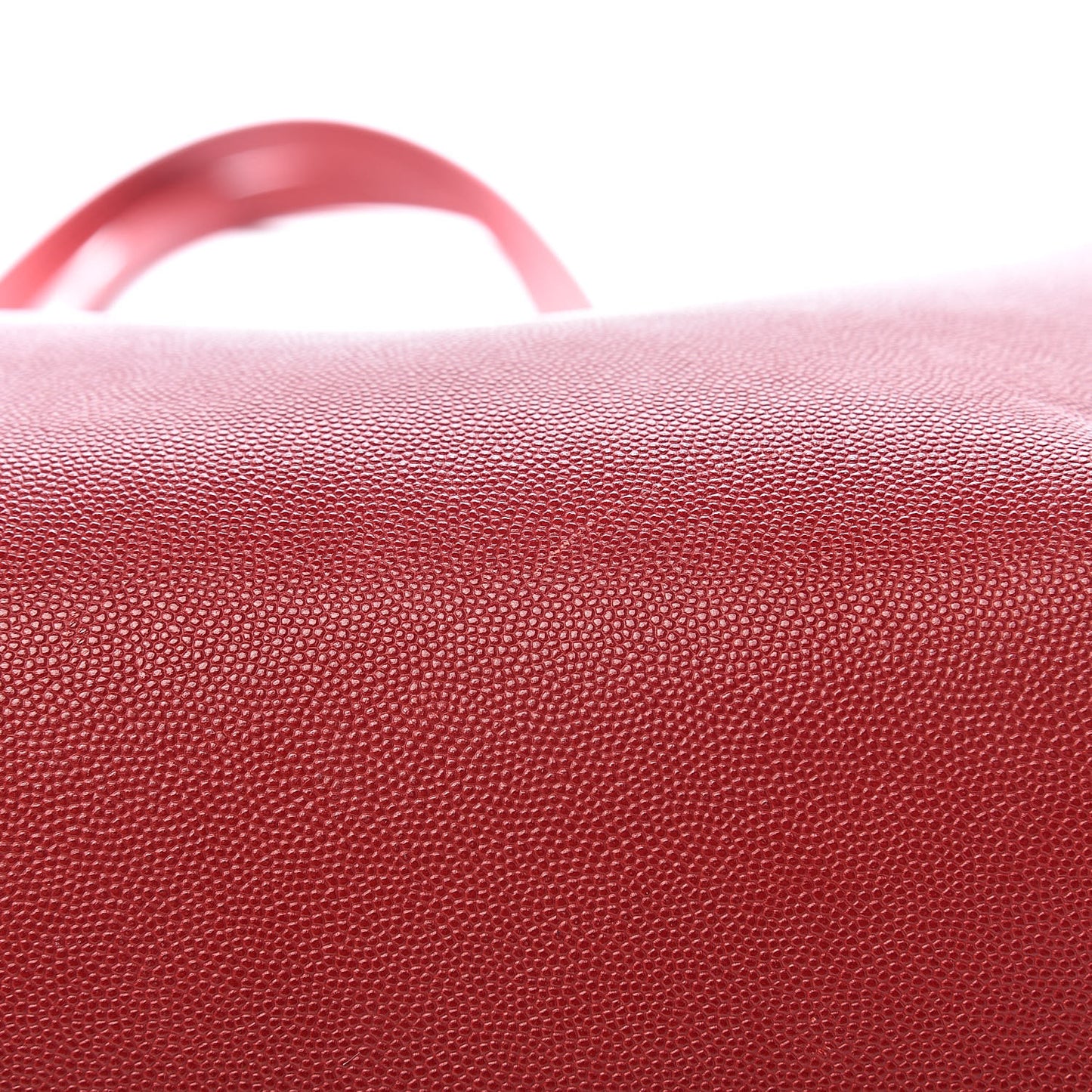 Grained Calfskin Small T Tote Red