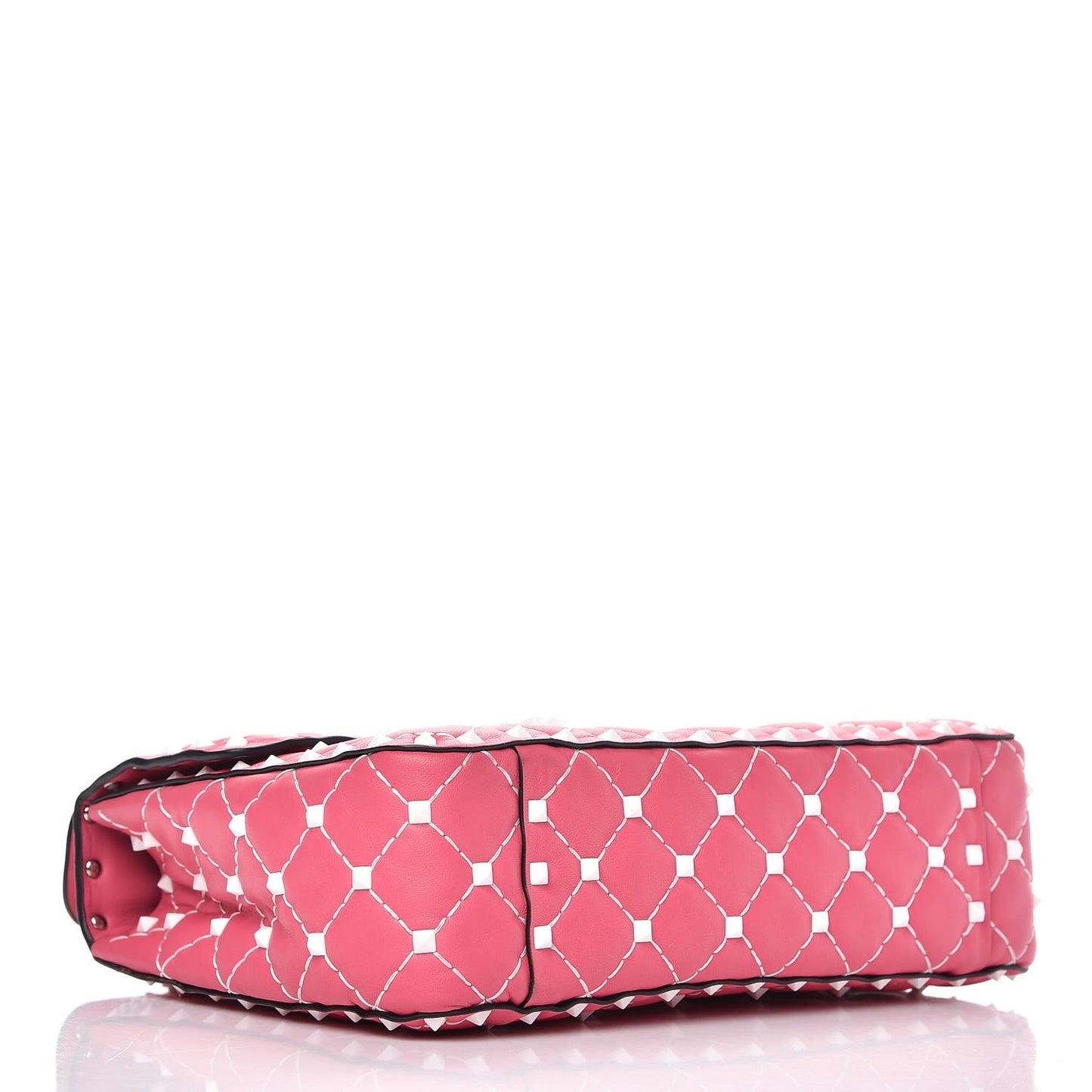Lambskin Medium Free Rockstud Spike Shoulder Bag Shadow Pink
