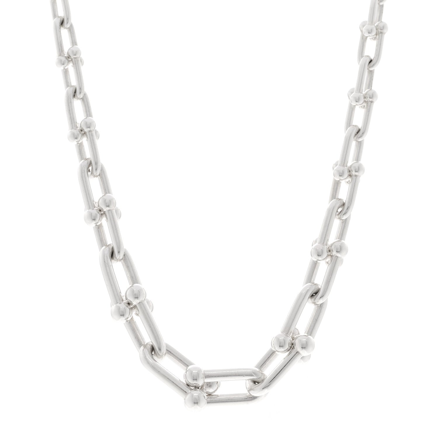 Tiffany Sterling Silver HardWear Graduated Link Necklace 1 of 6