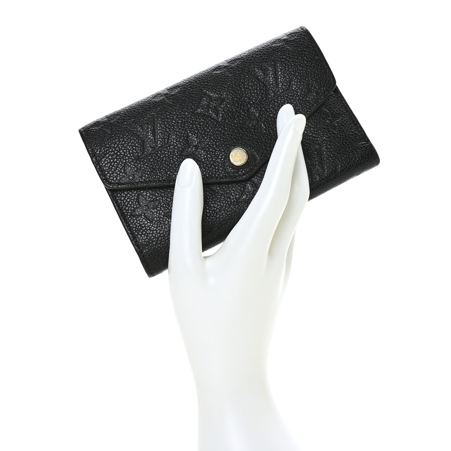 Louis Vuitton Empreinte Compact Curieuse Wallet Black 2 of 8