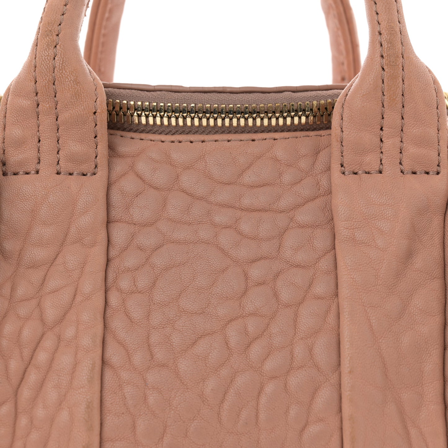 Pebbled Lambskin Mini Rockie Truffle Gold Hardware