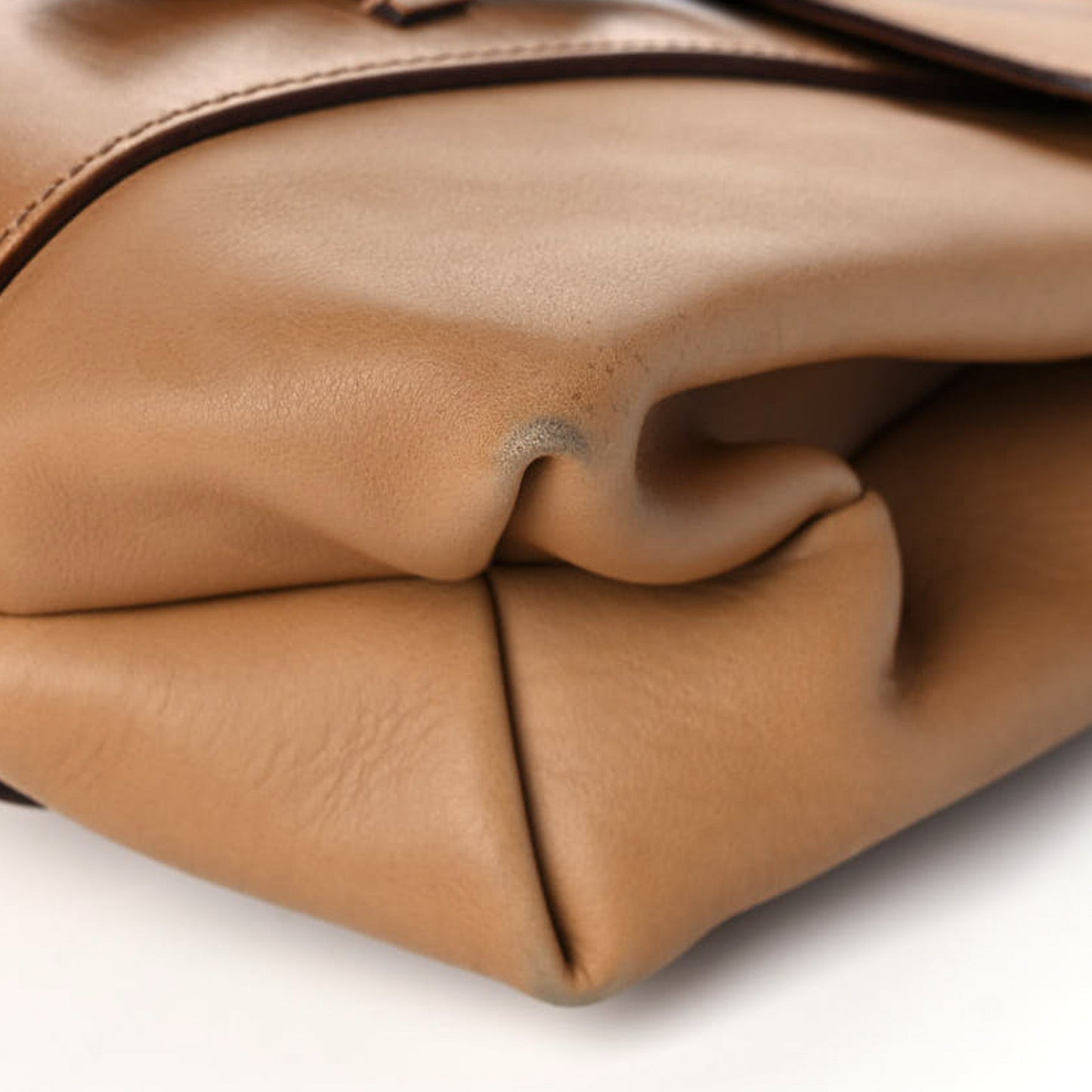 Calfskin Shoulder Bag Light Brown