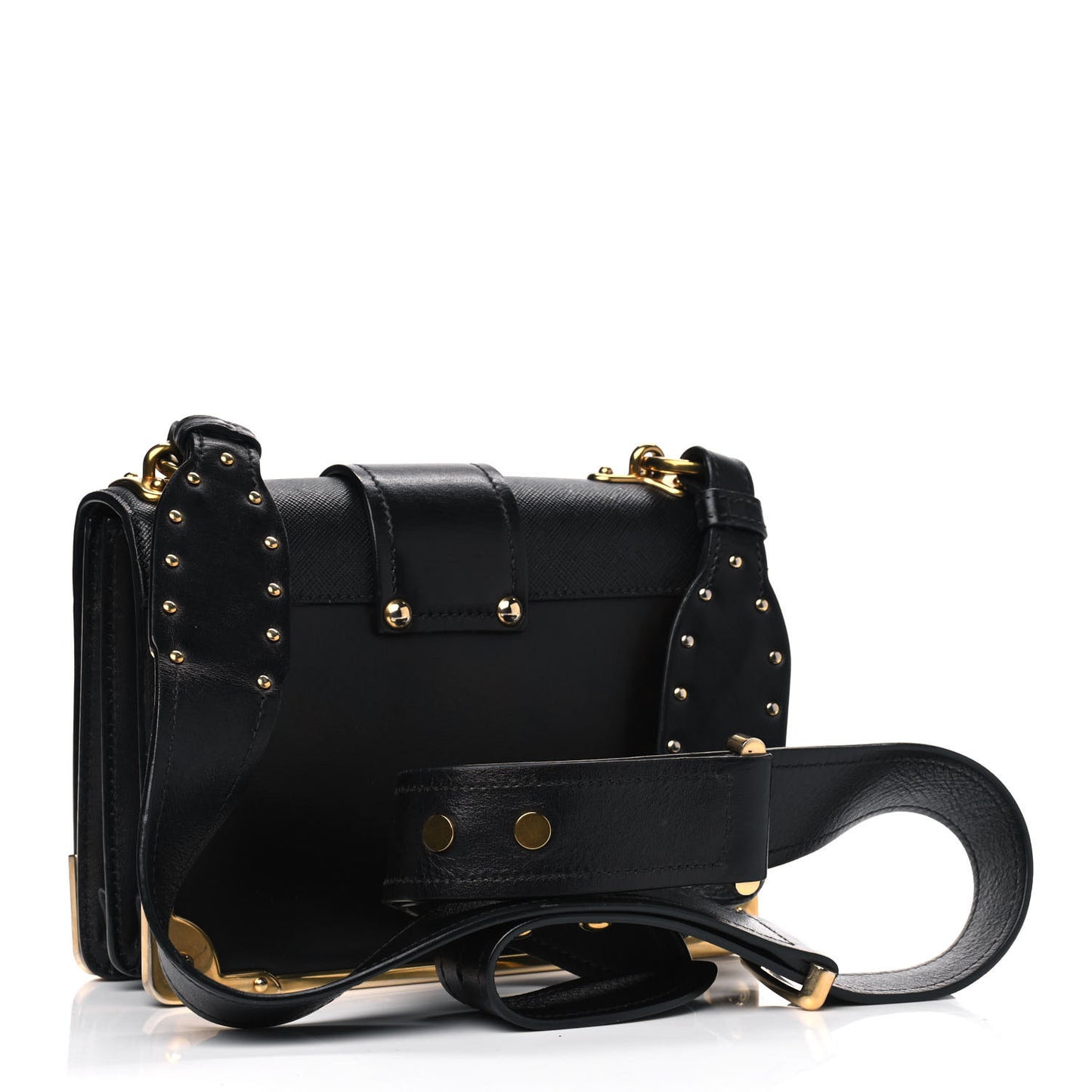 City Calfskin Saffiano Cahier Bag Black