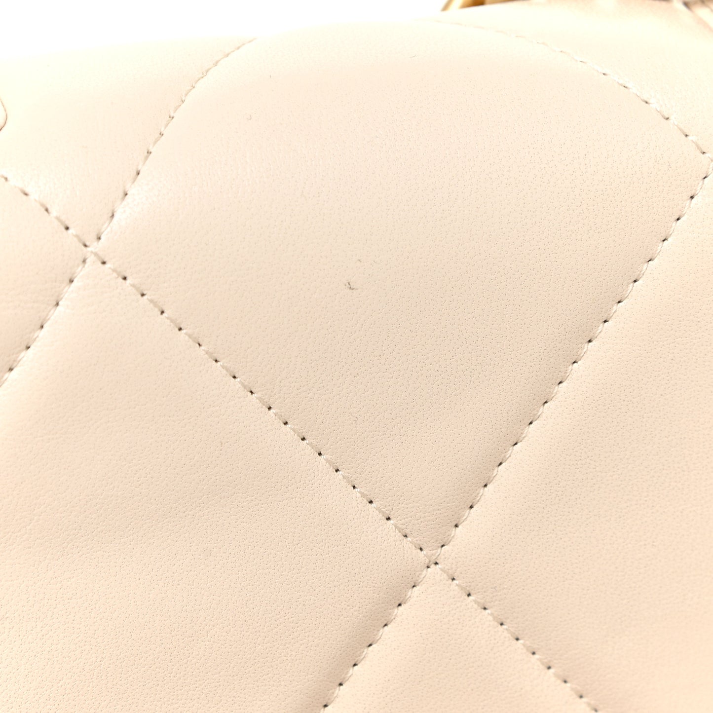 Goatskin Quilted Chanel 19 Wallet On Chain WOC Light Beige