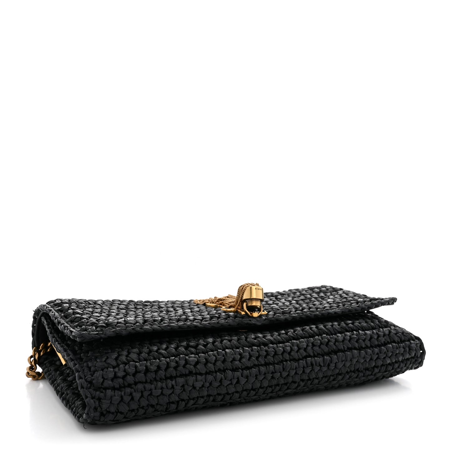 Raffia Monogram Tassel Kate 99 Black