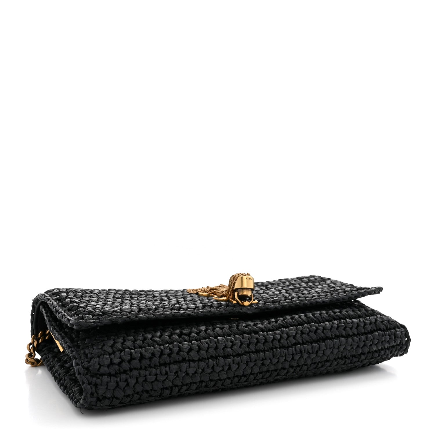 Saint Laurent Raffia Monogram Tassel Kate 99 Black 4 of 11