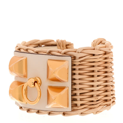 Hermes Barenia Osier Collier De Chien CDC Picnic Bracelet T2 Nata 1 of 7