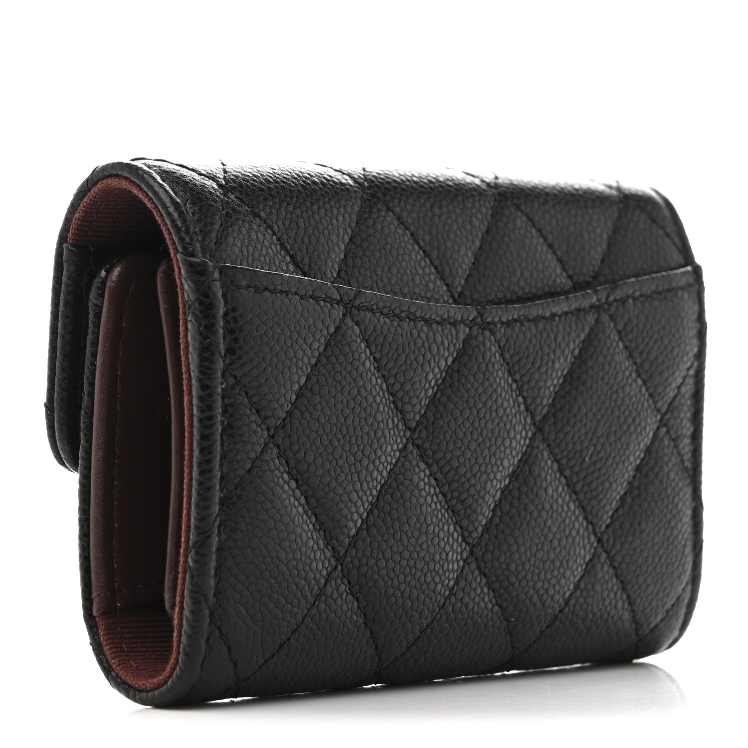 Chanel Caviar Quilted Classic 4 Key Holder Wallet Black 3 of 9
