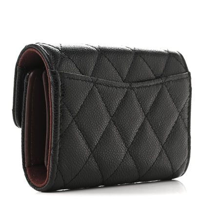 Chanel Caviar Quilted Classic 4 Key Holder Wallet Black 3 of 9