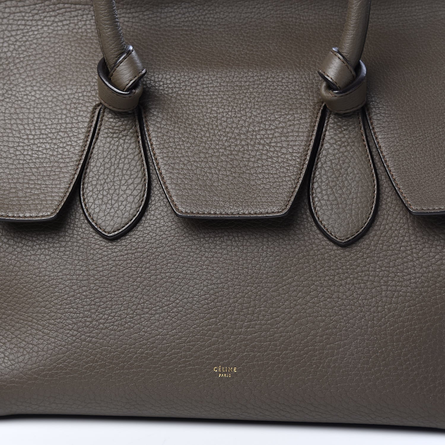 Celine Crisped Calfskin Large Tie Knot Tote Grey 19 of 19
