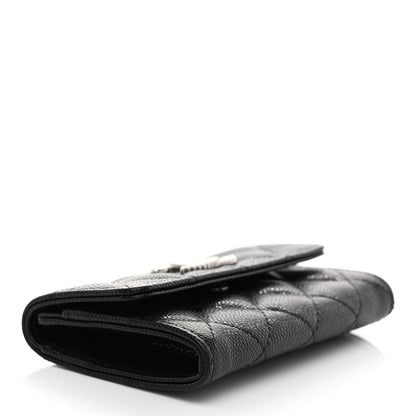 Chanel Caviar Quilted CC Flap Card Holder Black 4 of 9