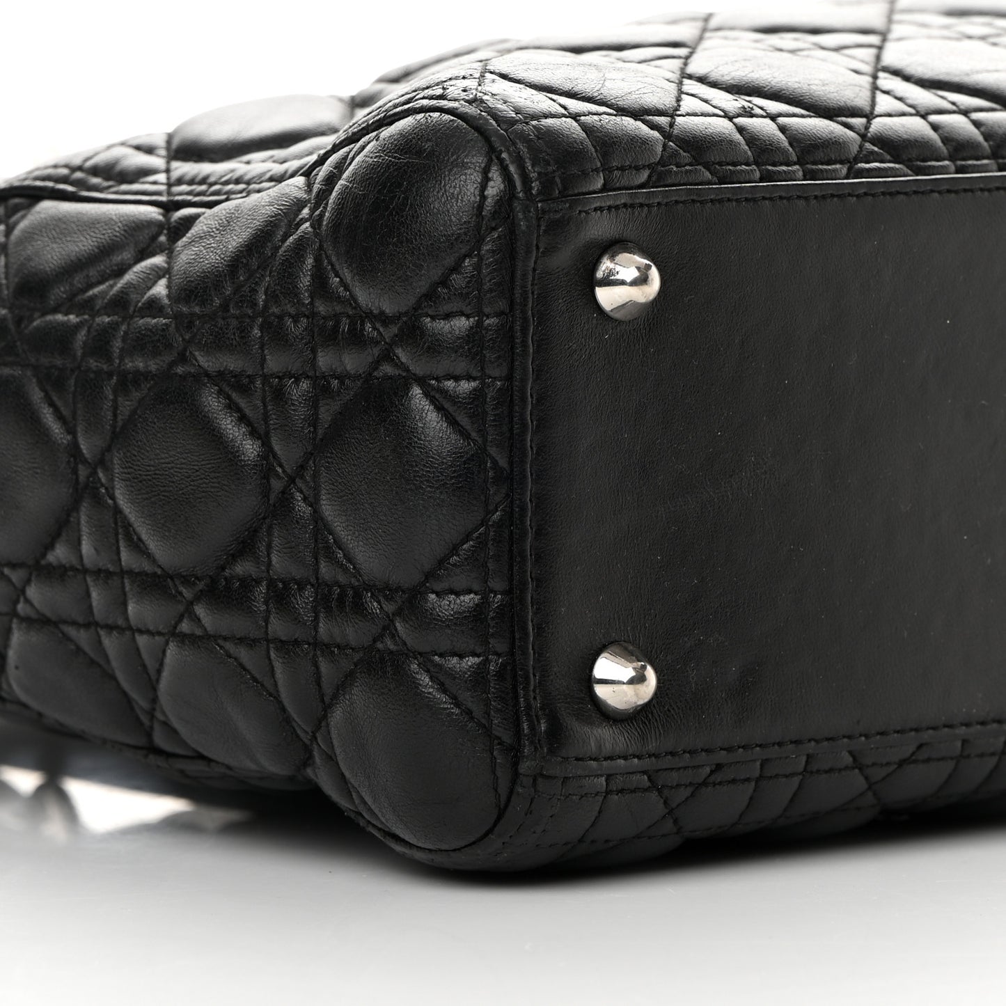 Lambskin Cannage Large Lady Dior Black