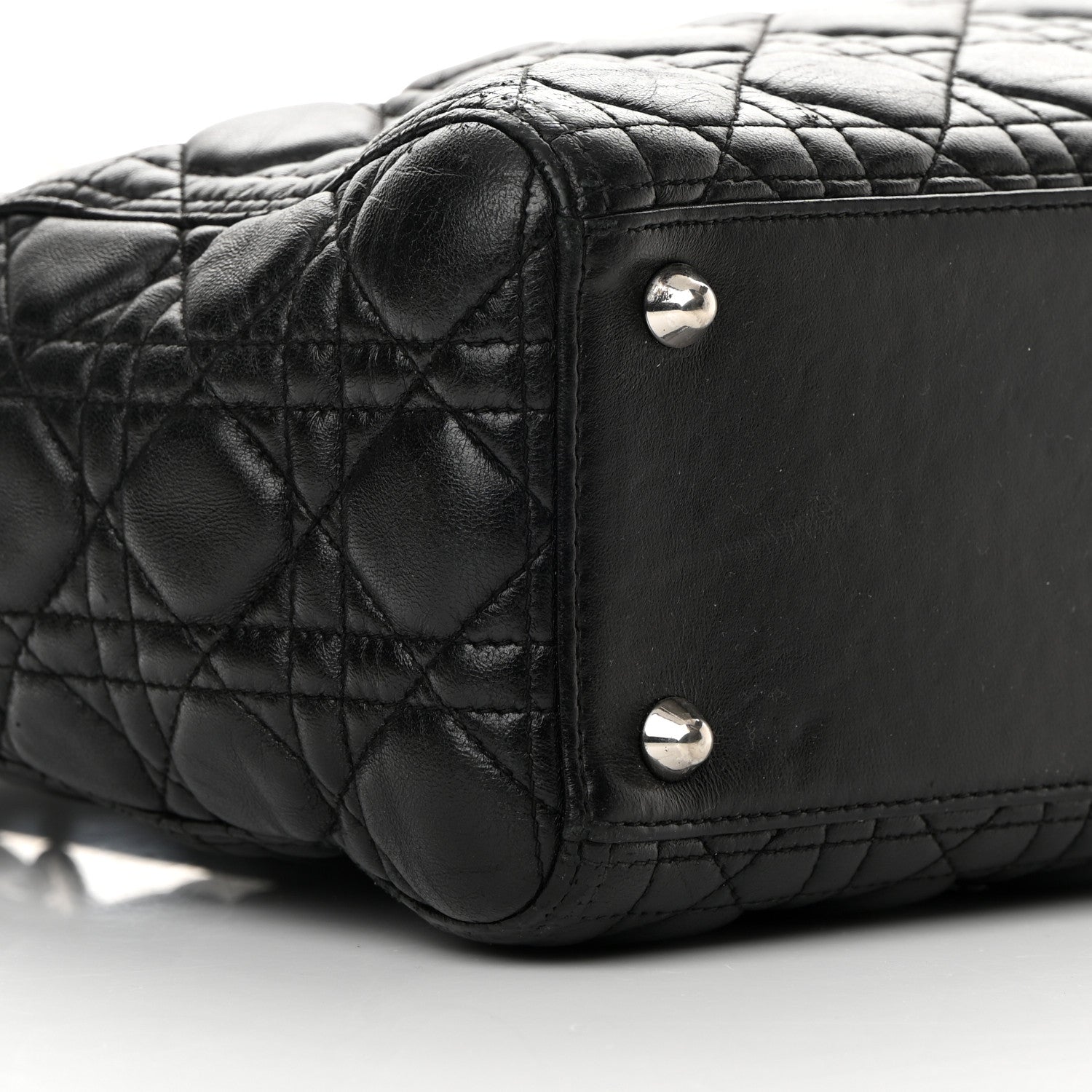 Christian Dior Lambskin Cannage Large Lady Dior Black 9 of 20