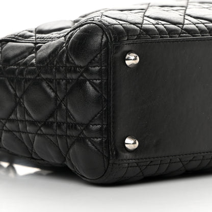 Christian Dior Lambskin Cannage Large Lady Dior Black 9 of 20
