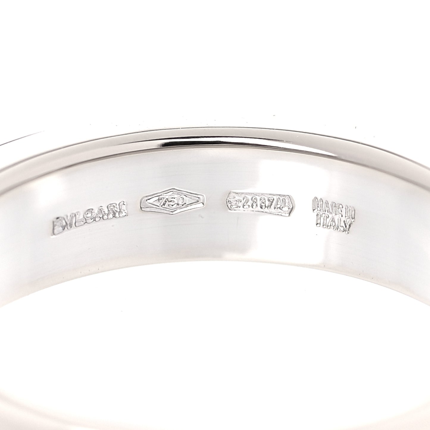 18K White Gold Diamond B.Zero1 Essential Band Ring 48 4.5