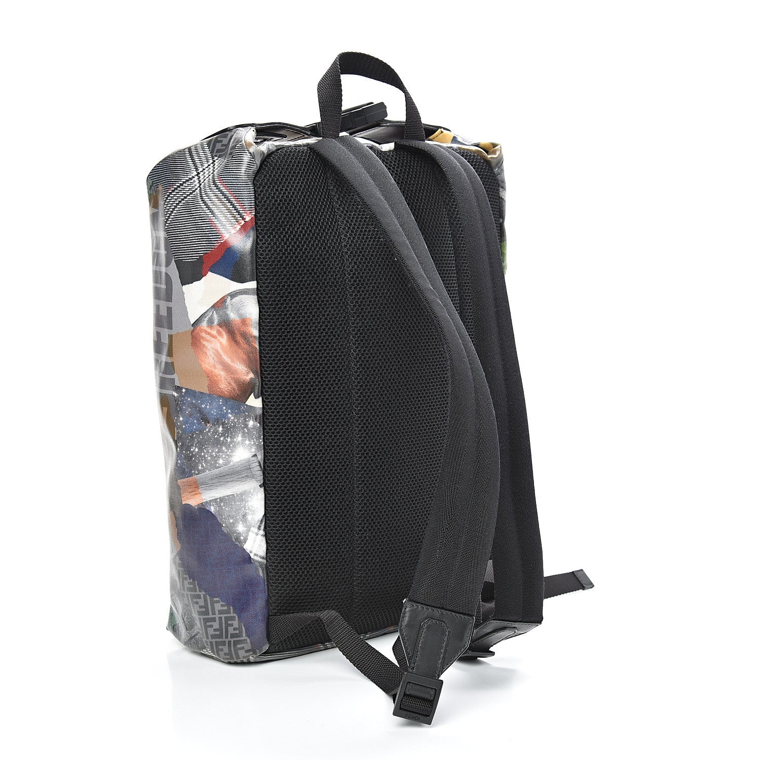 Fendi Canvas Remix Cross Strap Backpack Multicolor Black 3 of 12