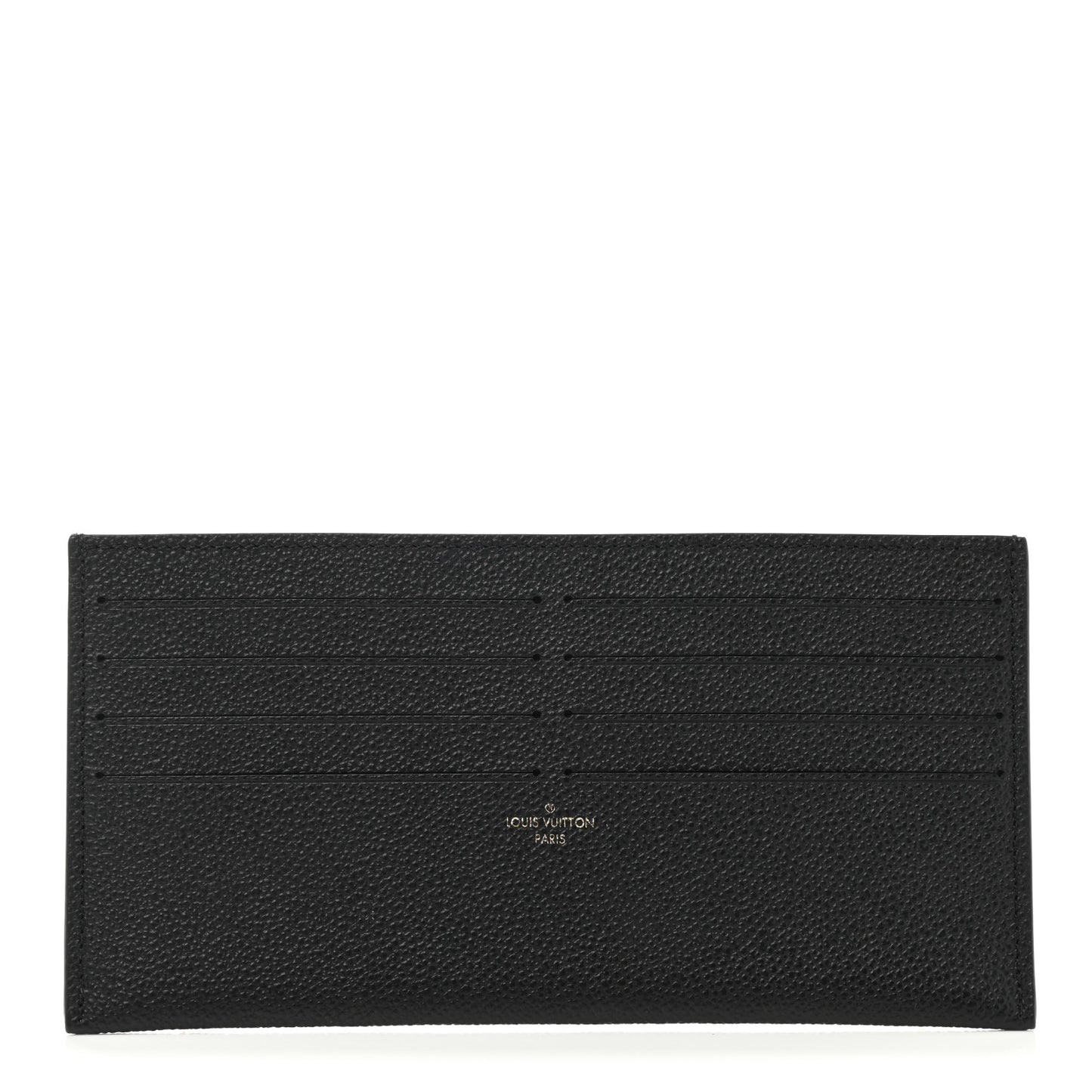 Calfskin Felicie Chain Wallet Card Holder Insert Black