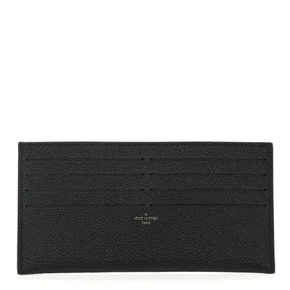 Louis Vuitton Calfskin Felicie Chain Wallet Card Holder Insert Black 1 of 6