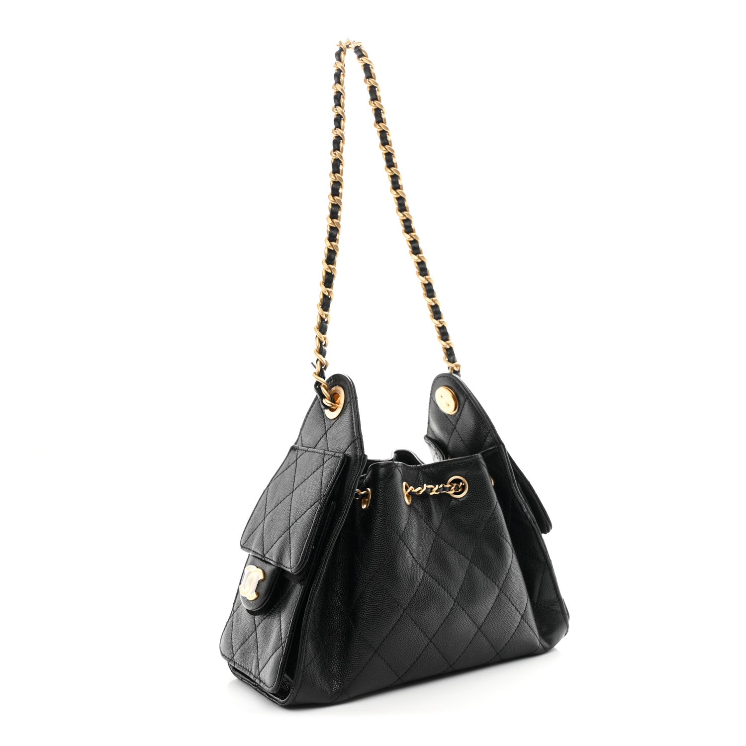 Chanel Caviar Quilted Mini Chanel 25 Handbag Black 3 of 11
