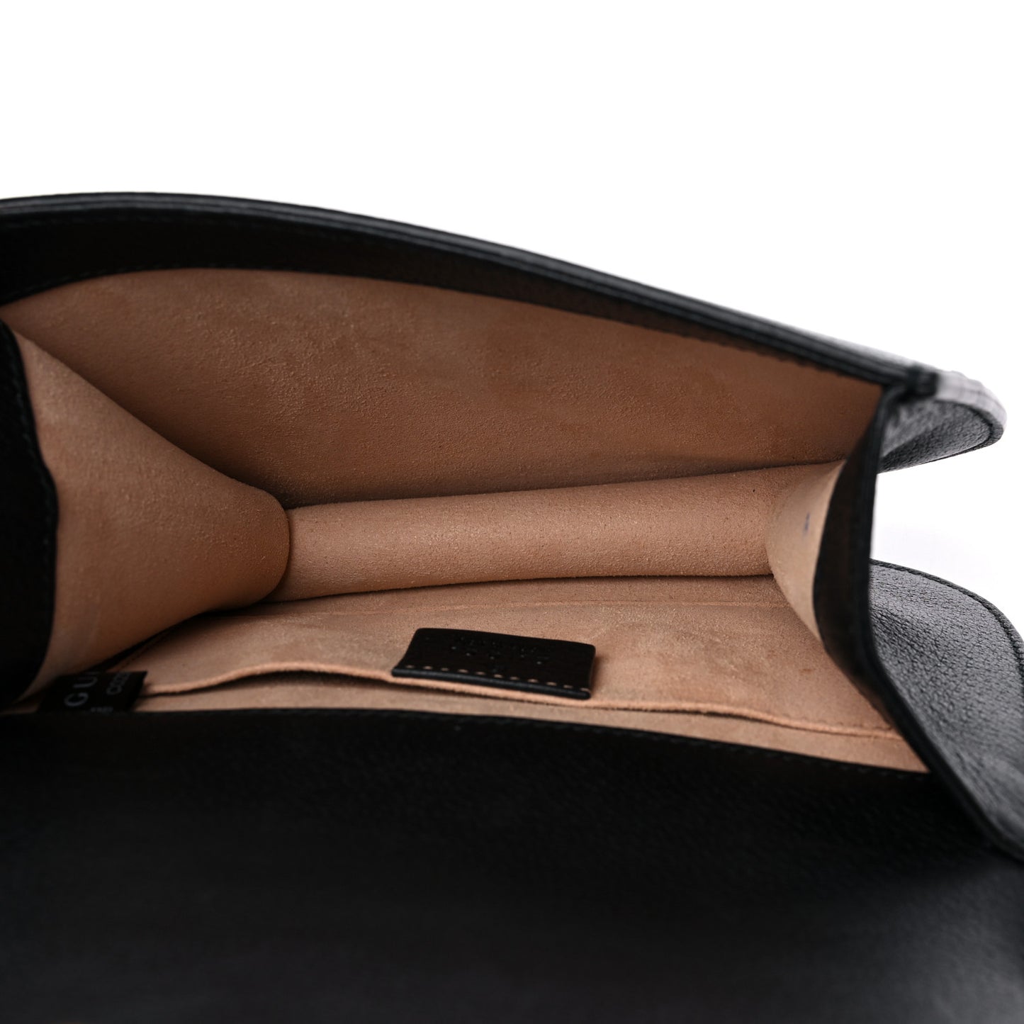 Calfskin Web Crystal Butterfly Stripe Small Totem Shoulder Bag Black