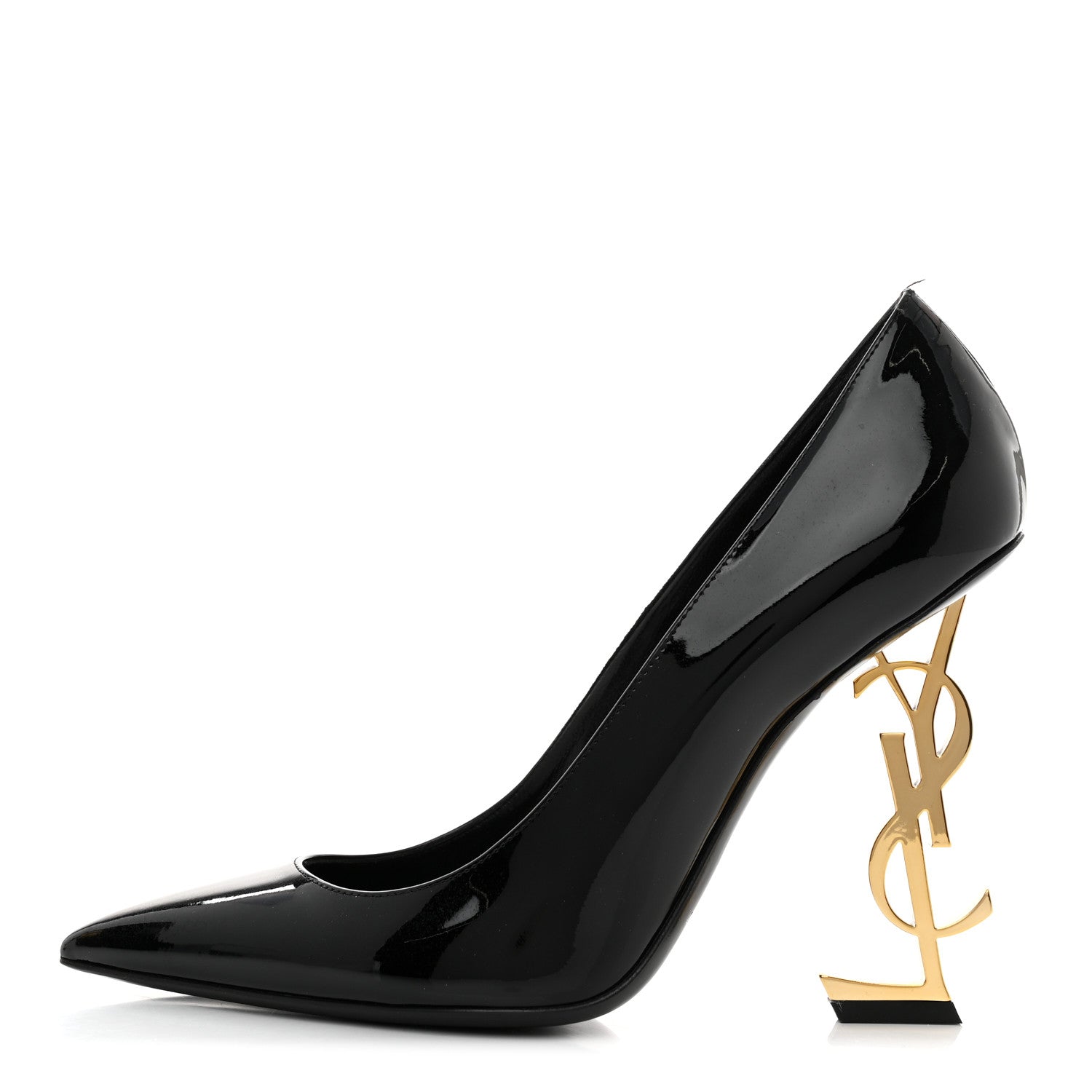 Saint Laurent Patent Opyum 110 Pumps 39 Black Gold 1 of 9