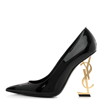 Saint Laurent Patent Opyum 110 Pumps 39 Black Gold 1 of 9