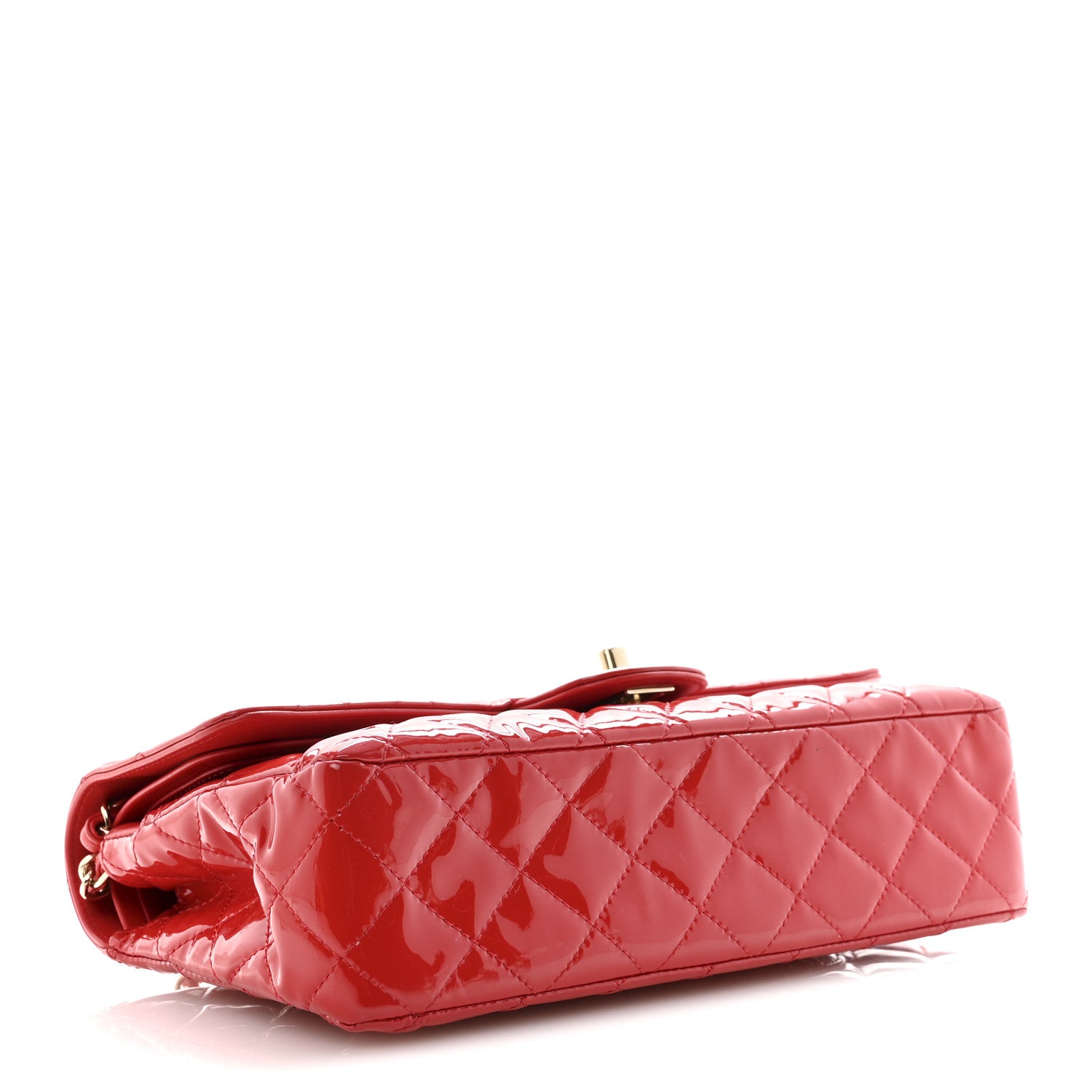 Chanel Patent Calfskin Quilted Medium Double Flap Red 4 of 10
