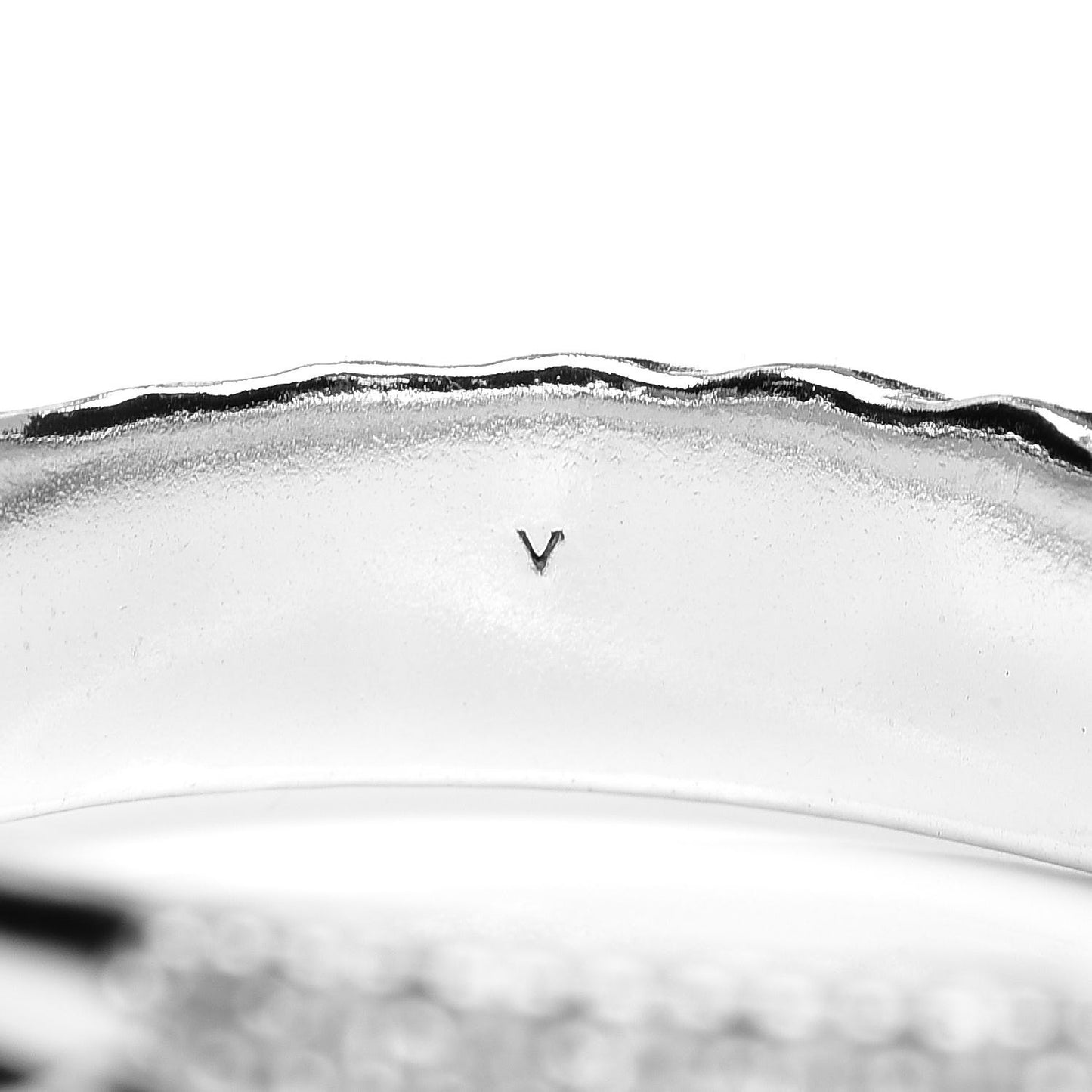 Sterling Silver Diamond 5mm Crossover Ring 54 7